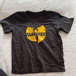 Kids Black Tee with Yellow Graphic Logo